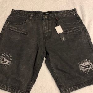 Men’s black jean shorts